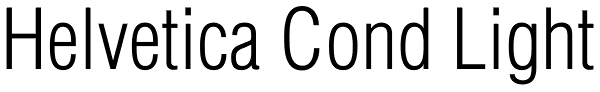 Helvetica Cond Light Font