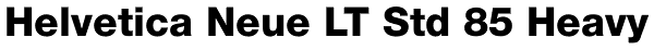 Helvetica Neue LT Std 85 Heavy Font