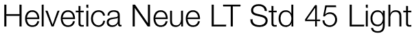 Helvetica Neue LT Std 45 Light Font