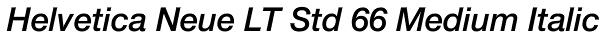 Helvetica Neue LT Std 66 Medium Italic Font