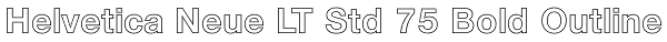 Helvetica Neue LT Std 75 Bold Outline Font