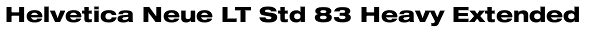 Helvetica Neue LT Std 83 Heavy Extended Font