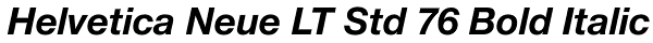 Helvetica Neue LT Std 76 Bold Italic Font