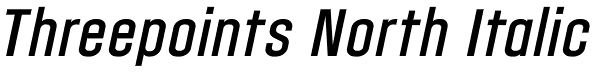 Threepoints North Italic Font