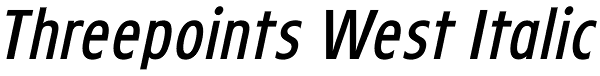 Threepoints West Italic Font