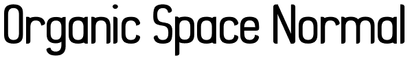 Organic Space Normal Font