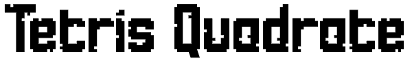 Tetris Quadrate Font