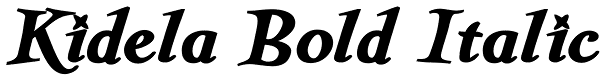 Kidela Bold Italic Font