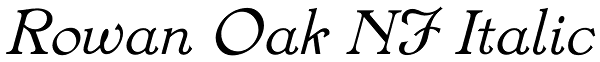 Rowan Oak NF Italic Font