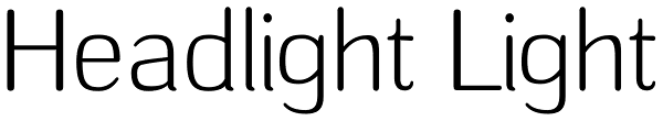 Headlight Light Font