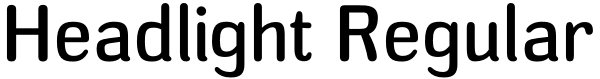 Headlight Regular Font