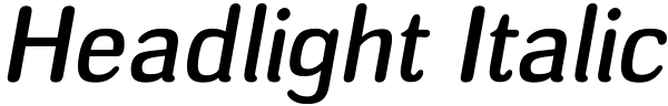 Headlight Italic Font