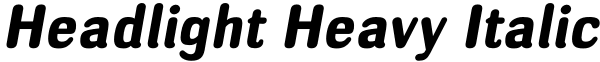 Headlight Heavy Italic Font