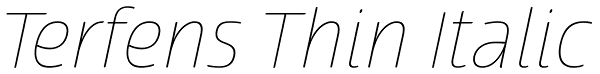 Terfens Thin Italic Font