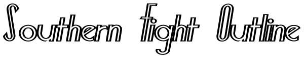 Southern Fight Outline Font