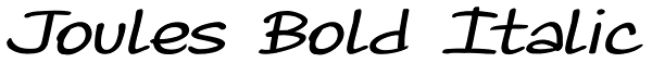 Joules Bold Italic Font