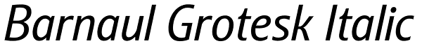 Barnaul Grotesk Italic Font