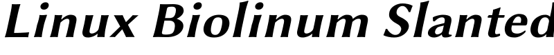 Linux Biolinum Slanted Font