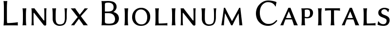 Linux Biolinum Capitals Font