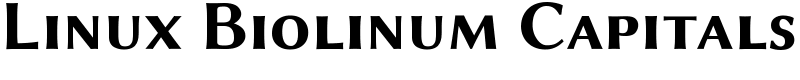 Linux Biolinum Capitals Font