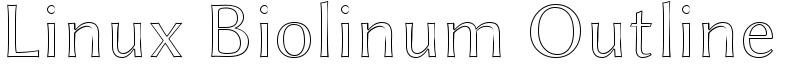 Linux Biolinum Outline Font