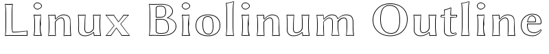 Linux Biolinum Outline Font