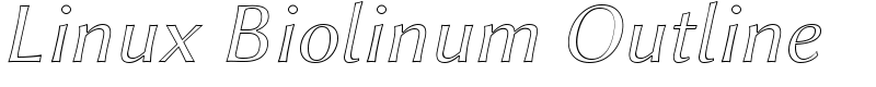 Linux Biolinum Outline Font