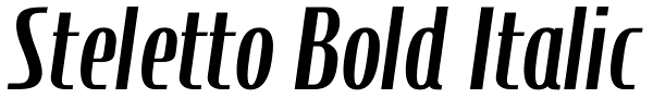 Steletto Bold Italic Font