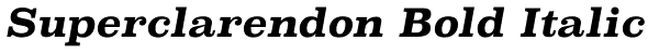 Superclarendon Bold Italic Font