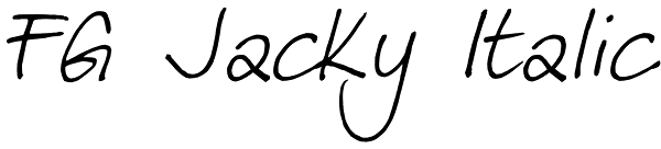 FG Jacky Italic Font