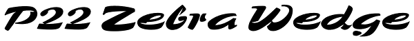P22 Zebra Wedge Font