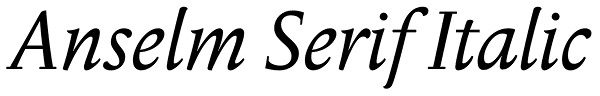 Anselm Serif Italic Font