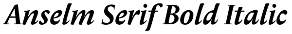 Anselm Serif Bold Italic Font