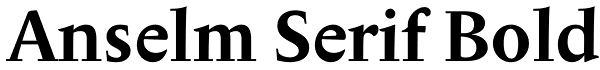 Anselm Serif Bold Font