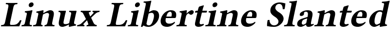 Linux Libertine Slanted Font