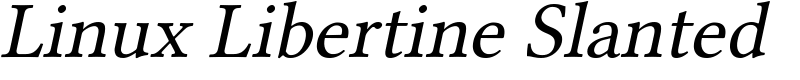 Linux Libertine Slanted Font