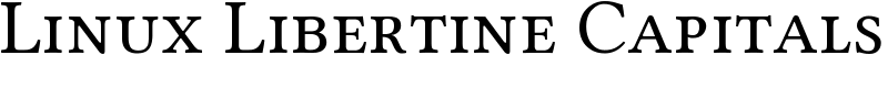 Linux Libertine Capitals Font