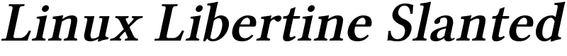 Linux Libertine Slanted Font