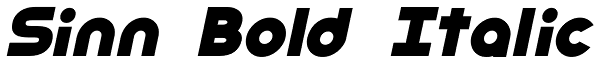 Sinn Bold Italic Font