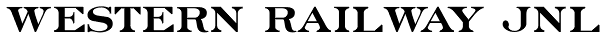 Western Railway JNL Font