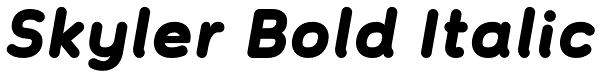 Skyler Bold Italic Font