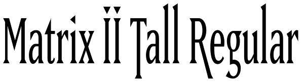 Matrix II Tall Regular Font