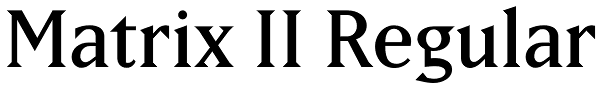 Matrix II Regular Font