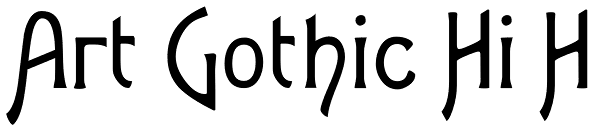 Art Gothic Hi H Font