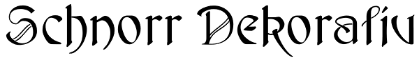 Schnorr Dekorativ Font