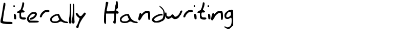 Literally Handwriting Font