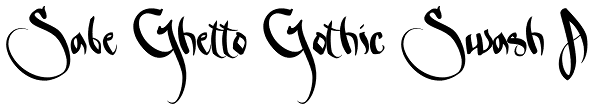 Sabe Ghetto Gothic Swash A Font