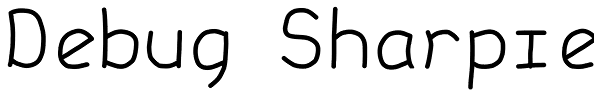 Debug Sharpie Font