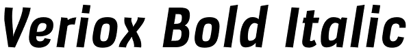 Veriox Bold Italic Font