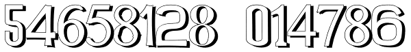 Numbers3 Shadow Font